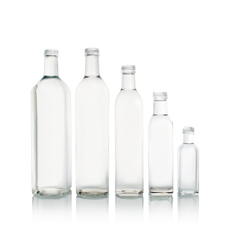 Transparent Multi-Size Olive Oil Glass Bottle